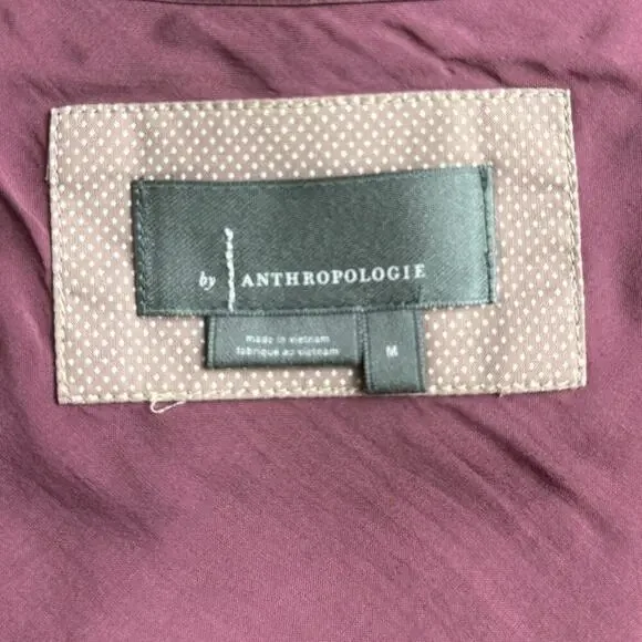 Anthropologie Elyse Plum Satin Slip Midi Dress - Size M - Picture 9 of 10